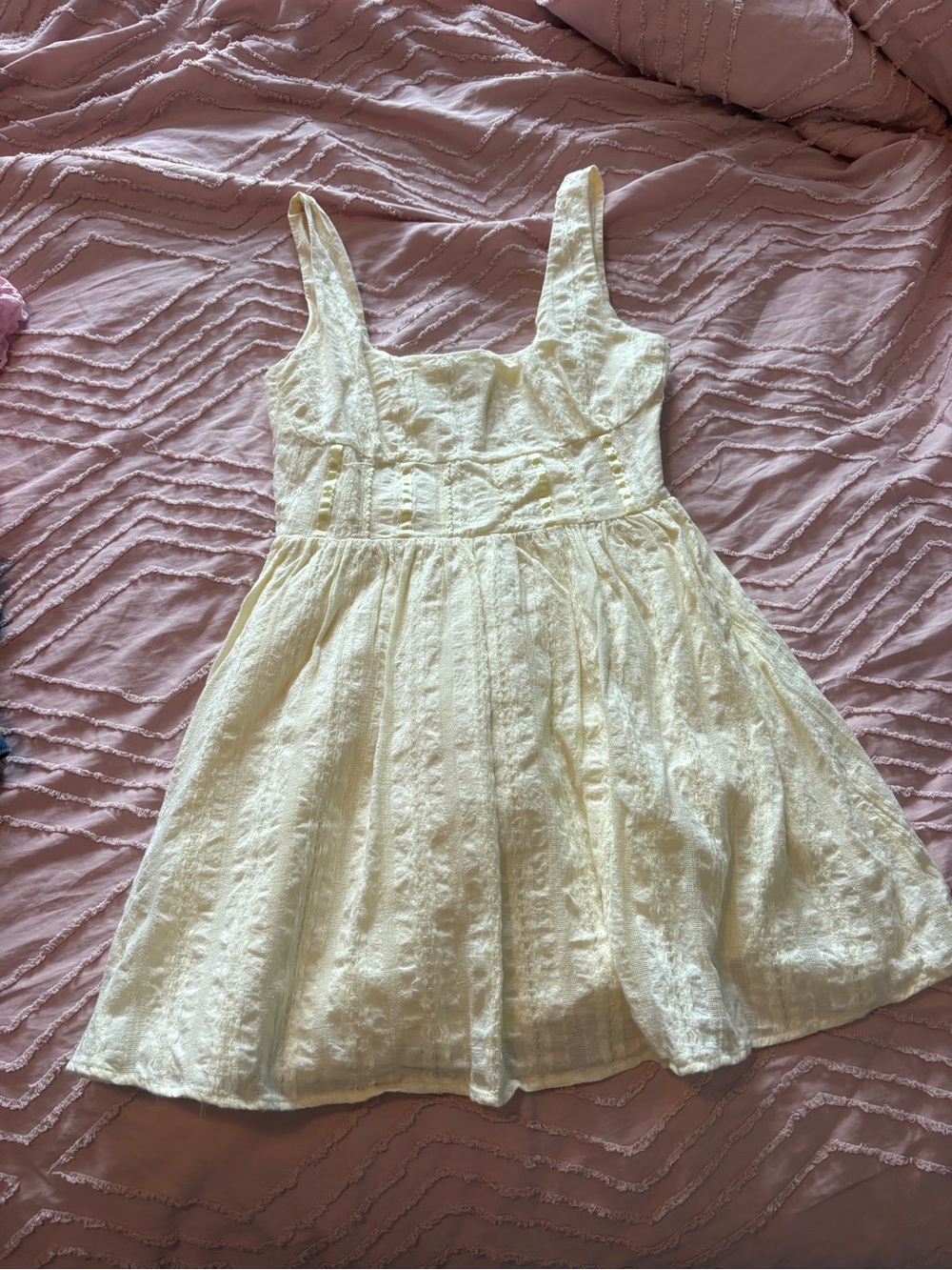 Princess polly yellow Lace Sundress